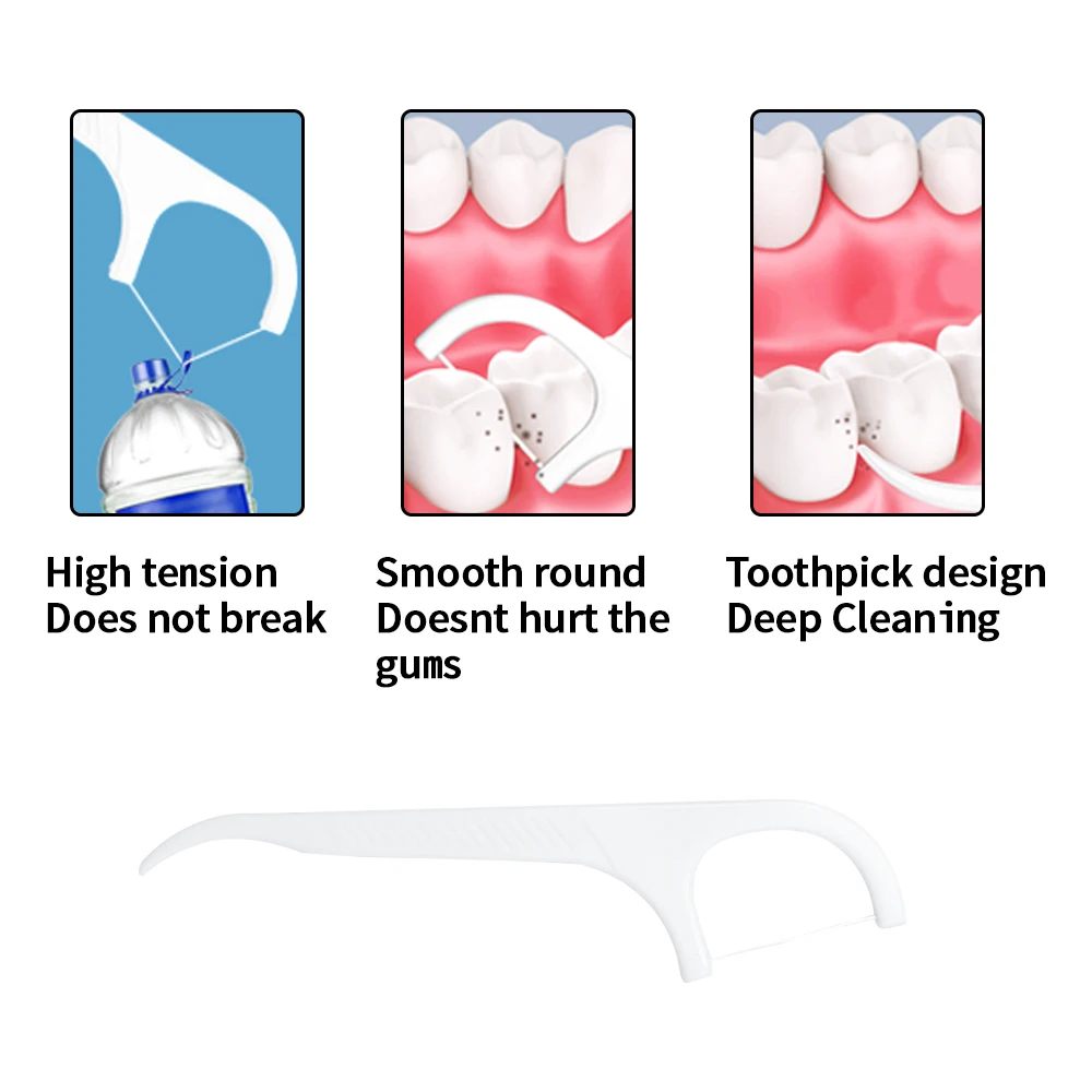 موزع خيط تنظيف الأسنان، أعواد أسنان بلاستيكية مع خيوط، أدوات تنظيف الأسنان، صندوق تخزين يتضمن 88 قطعة خيط تنظيف الأسنان #5
