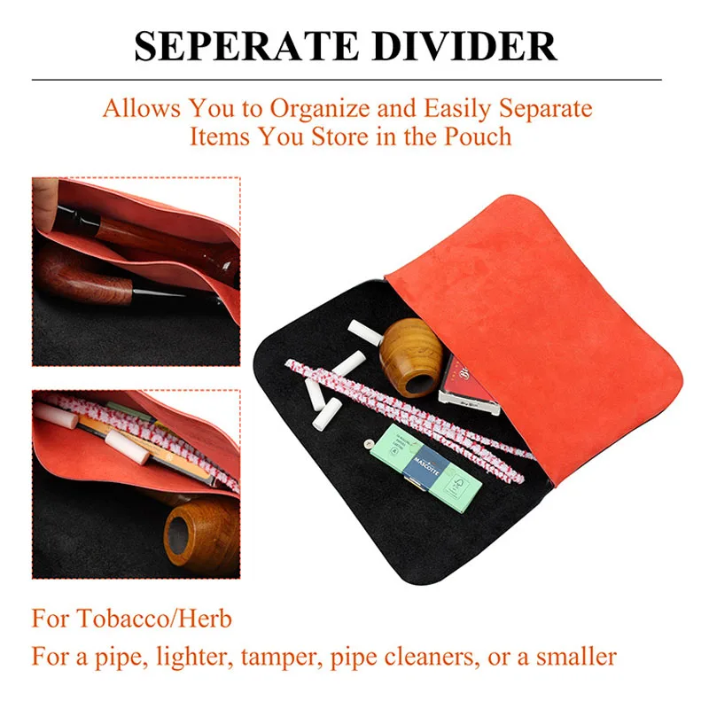 Leather Smoking Stash Bag Tobacco Bag Pouch Case Tobacco Smoking Pipe Bag Tobacco Pipe Bag Case Cigarette Rolling Papers Bag