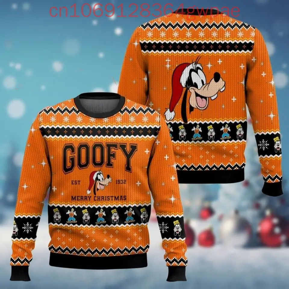 Disney Goofy Ugly Sweater Men's Women's 3d Sweater Tops Christmas Sweater Anime Xmas Gifts Christmas Sweater