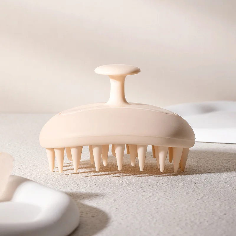 فرشاة شامبو من السيليكون، مشط تدليك الشعر، مشط شامبو لفروة الرأس