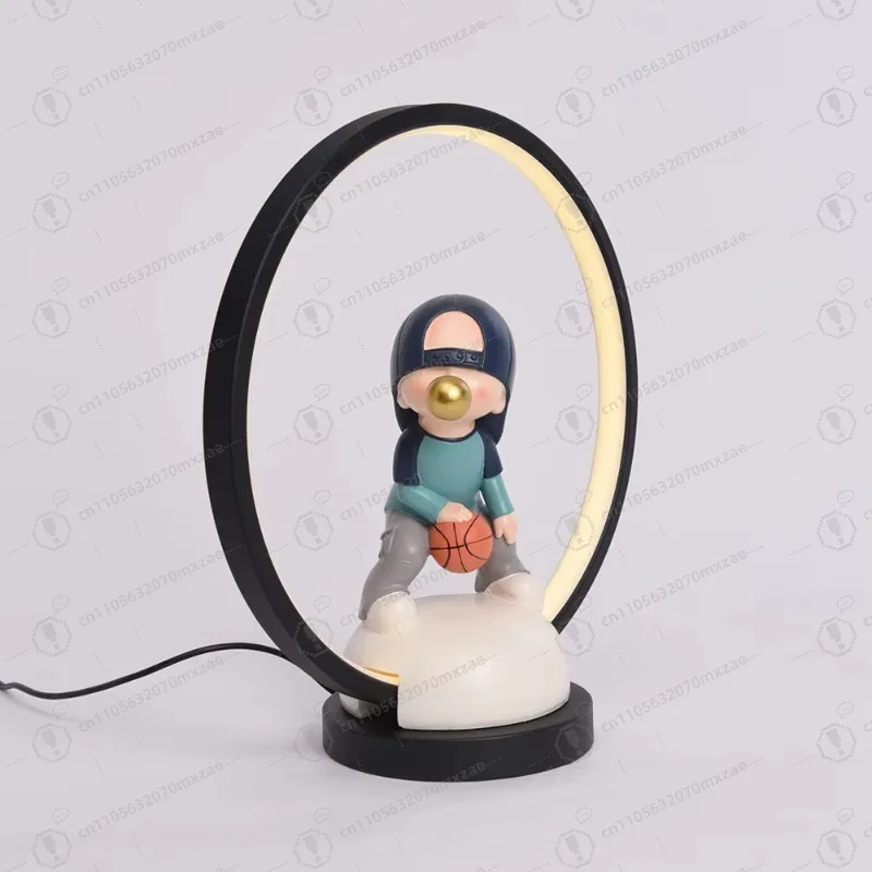 

Menghua ~ настольная лампа из смолы Bubble Boy, ночник для детской комнаты + украшение 2-в-1