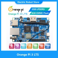 Orange Pi 3 LTS 2G8G EMMC with HDMI+WIFI+BT5.0, AllWinner H6 SoC,Open Source Board Computer,Run Android 9.0/ Ubuntu/ Debian OS