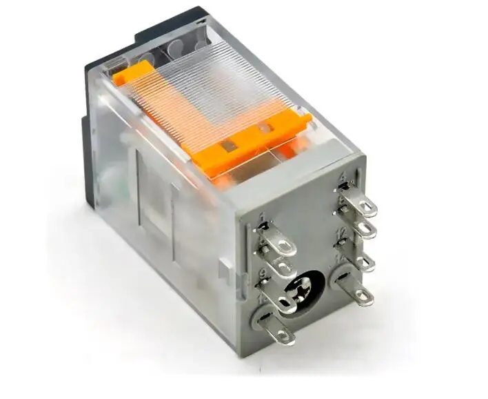 مرحل متوسط صغير كهرومغناطيسي اقتصادي RXM2LB2F7، مجموعتان، 8 دبابيس، AC120V مع قاعدة RXM2LB2F7