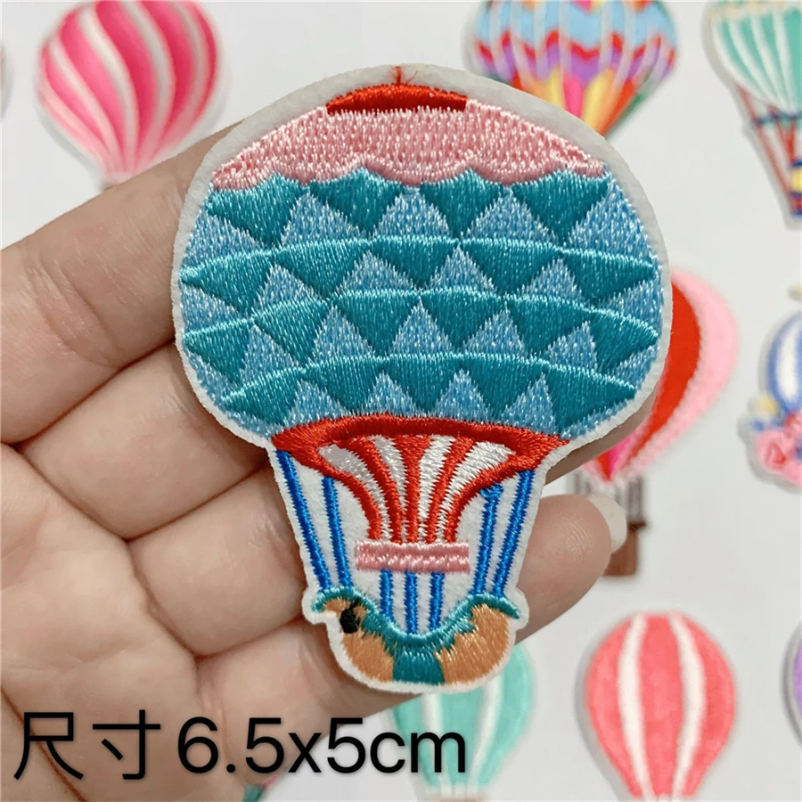 10PCS Cartoon Balloon Patches Clothing Embroidery Iron On Applique Floral for Kids Dress Cheap Patchs For DIY