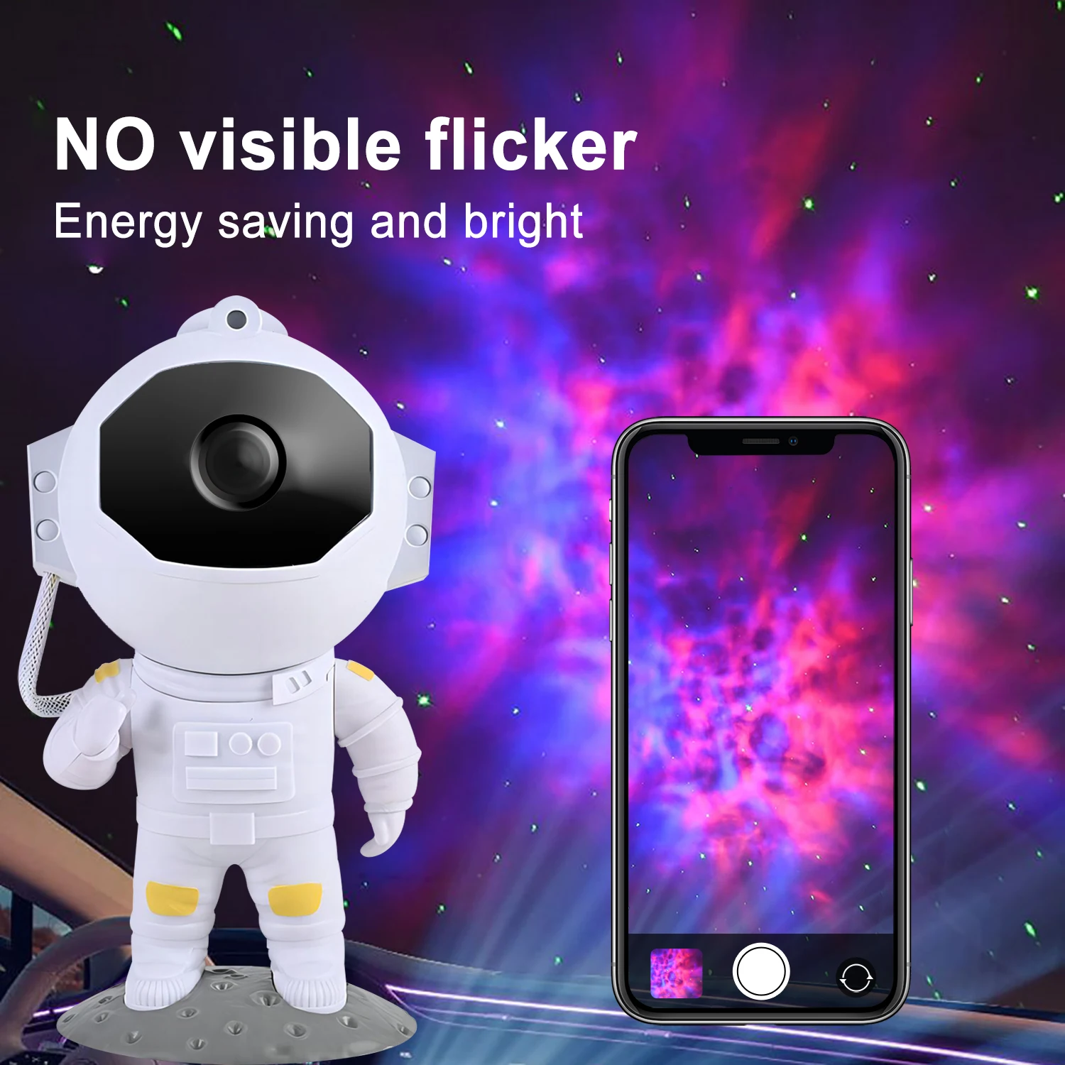 Astronaut Star Projector Galaxy Night Light Nebula Ceiling LED Nursery Projection Nightlights for Bedroom Decor