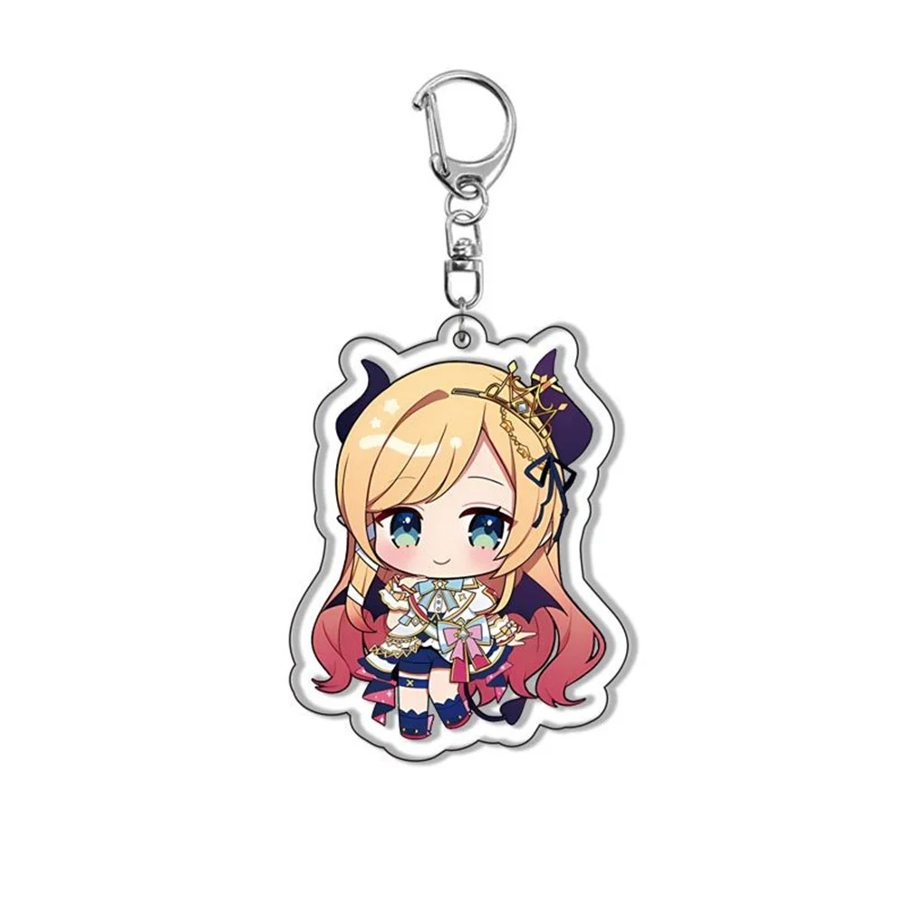 Anime Hololive Vtuber Figures Acrylic Keychain Inugami Korone Shirakami Fubuki Bag Charms Cartoon Pendant Fans Gift Keyring