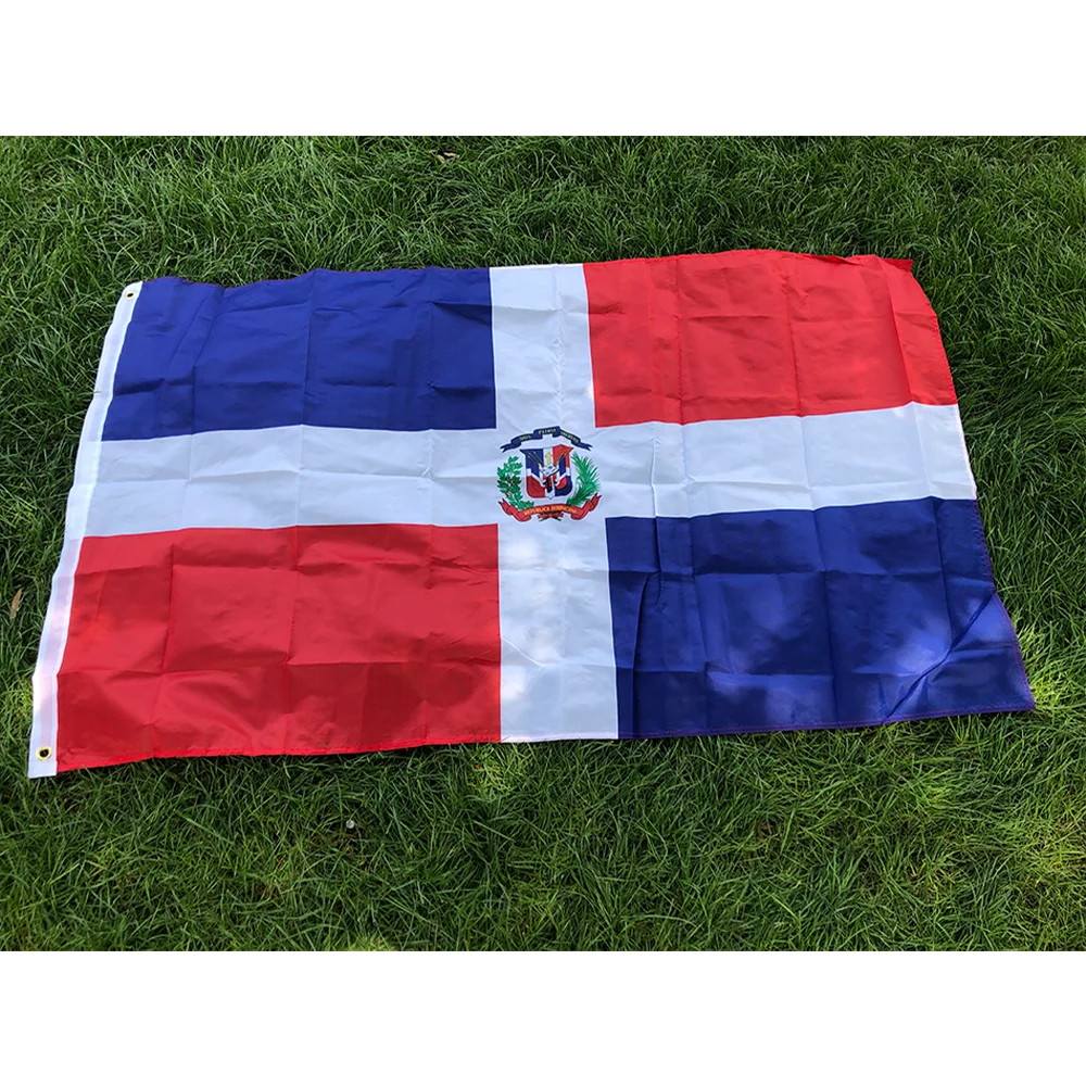 Dominican flag 90X150CM Hanging Polyester Dominican Republic national Banner Outdoor Indoor Big Flag for home decoration