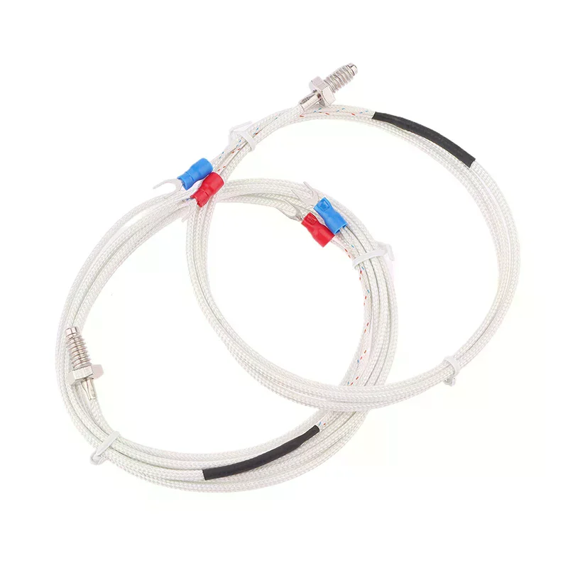 K Type Thermocouple Cable M6 1M 2M Screw Temperature Sensor Probe 0-800 C For REX-C100 Temperature Controller Thermostat