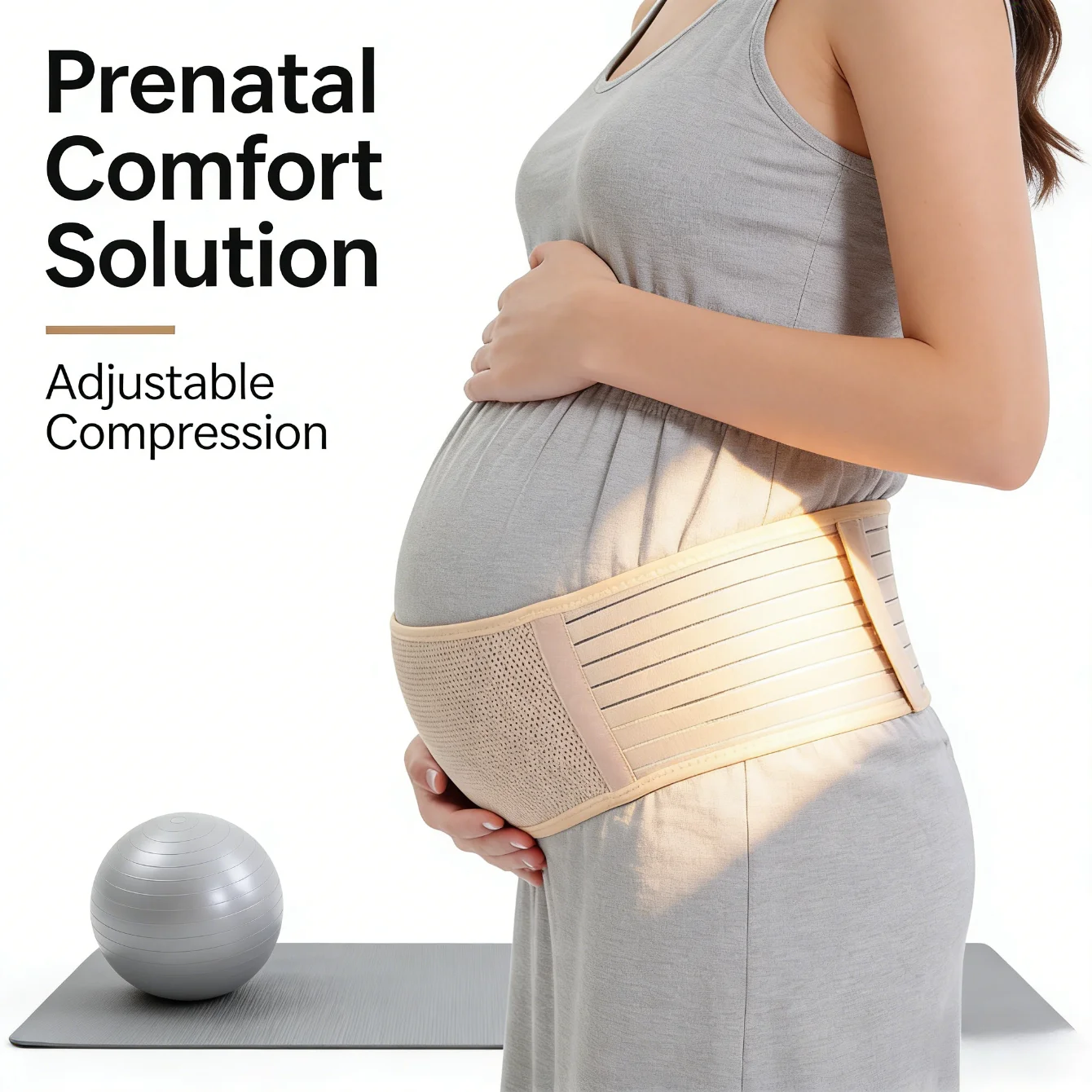 

Пренатальный тонкий пояс для поддержки живота для беременных, дышащий, регулируемый, подходит для всех сезонов, пояс для беременных