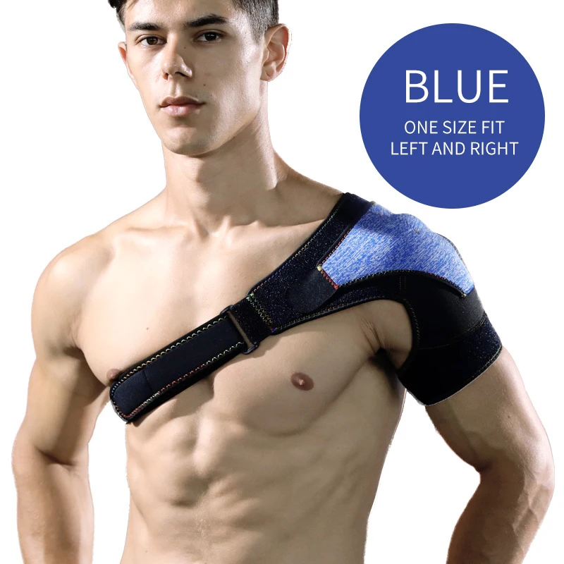 Adjustable Breathable Gym Sports Care Single Shoulder Support Back Brace Guard Strap Wrap Belt Band Pads Bandage for Men Women