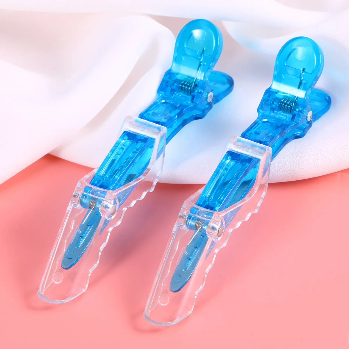 12Pcs Hair Sectioning Clips Alligator Style Plastic Duckbill Clips with Teeth Double Hinged for Wet Hair Styling DIY Craft