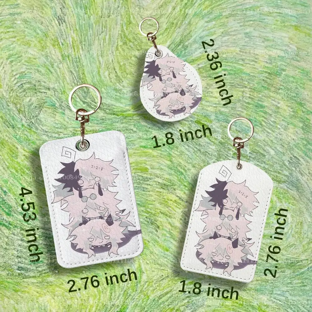 FPE F-Fundamental Paper Education Keychain Card Holder Leather Keeps ID Cash Keys Cards Ready for Work, School, Travel Daily