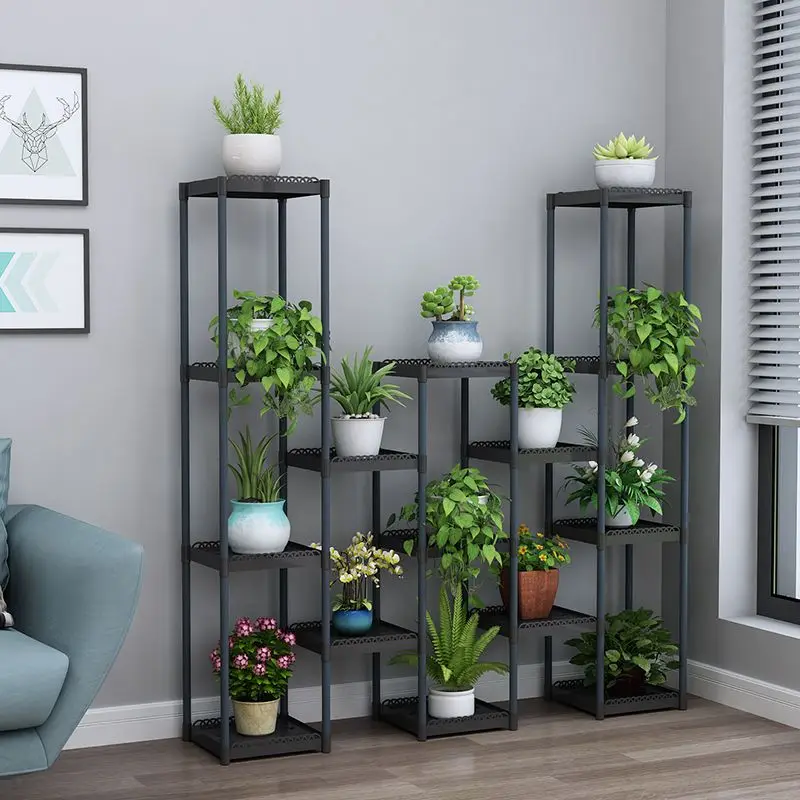 Shelves For Plant Multi-Storey Floor-To-Ceiling Balcony Pot Plant Stand Flower Rack Living Room Lobby Display Flower Stand