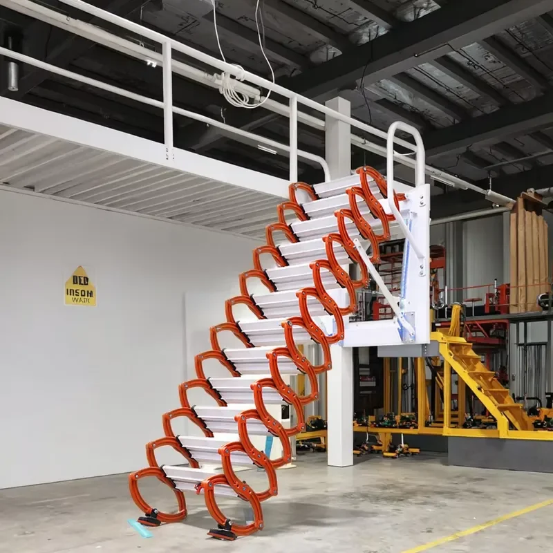 United States Household Loft Ladder Penthouse Balcony Extension Electric Attic Ladder Roof Metal Stairs