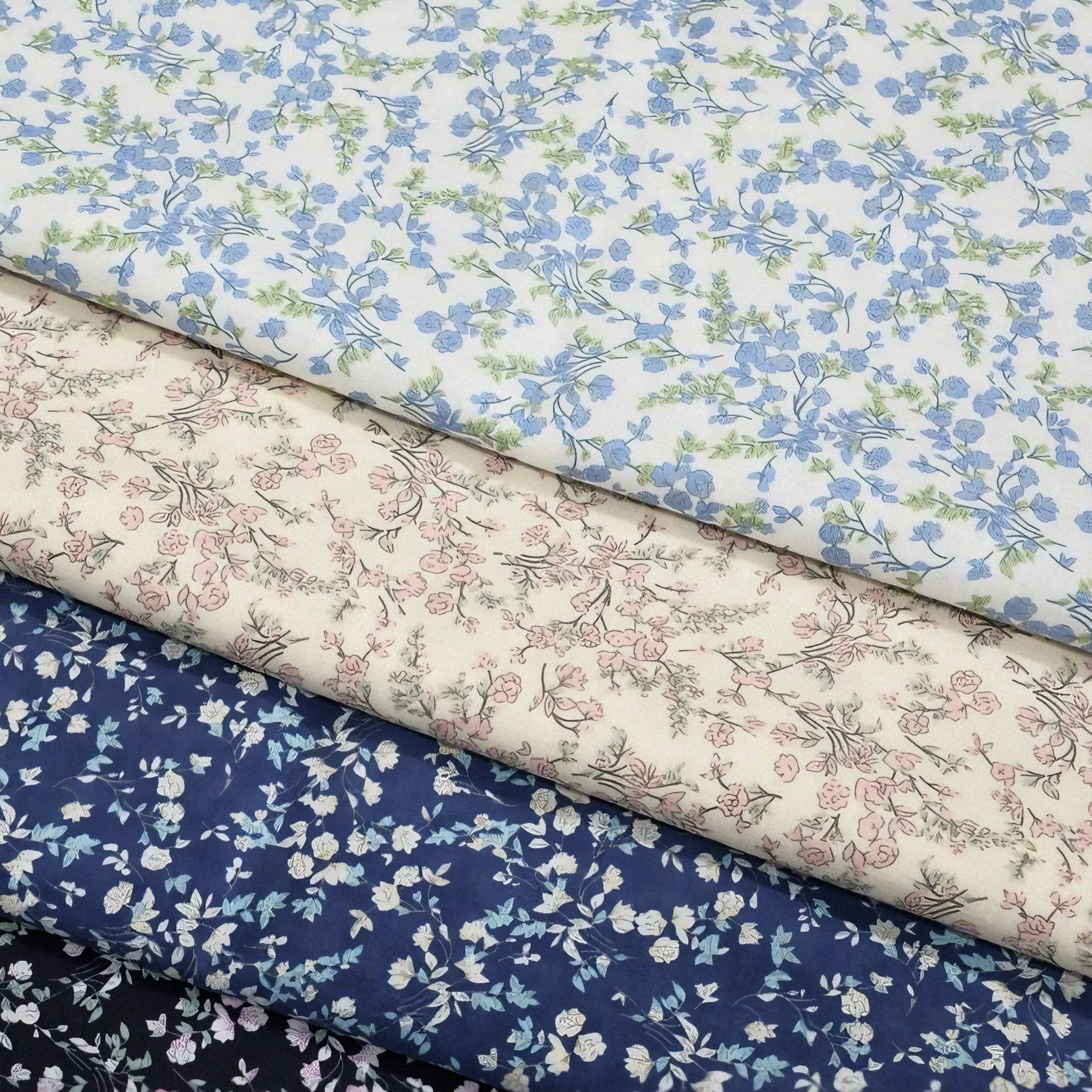 

0.5m/1m/2m/3m/4m/5m High Quality 100% Cotton Plants Floral Printed Fabric for DIY Crafts Dressmaking Home Decor Multiple