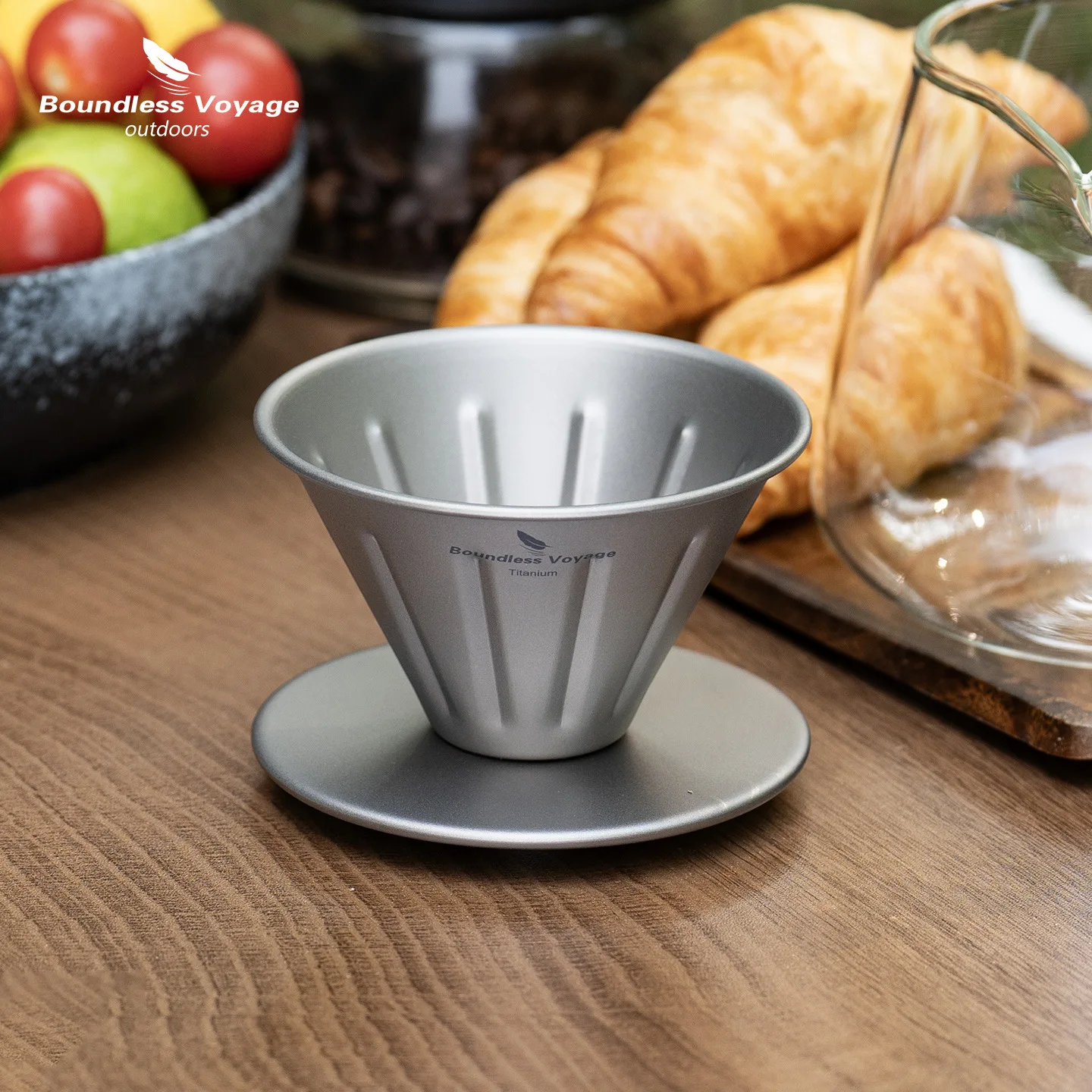 

Pure Titanium Coffee Filter Cup, Handmade Coffee Brewer Drip Coffee Cup, Outdoor Camping Home Portable Filter,A1611
