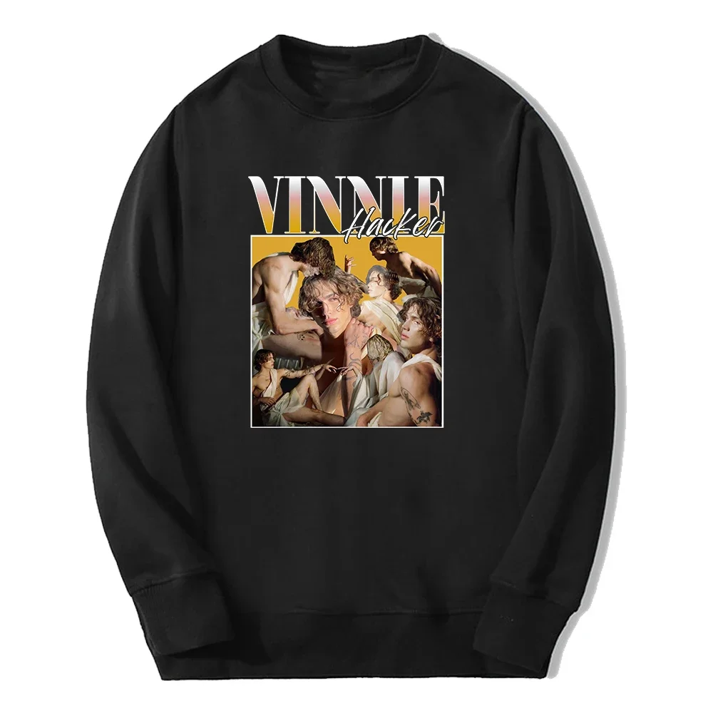 

Vinnie Hacker Merch Graphic Hoodie Women Men O-neck Long Sleeve Crewneck Sweatshirt Vintage Casual Tracksuit Hip Hop Clothing