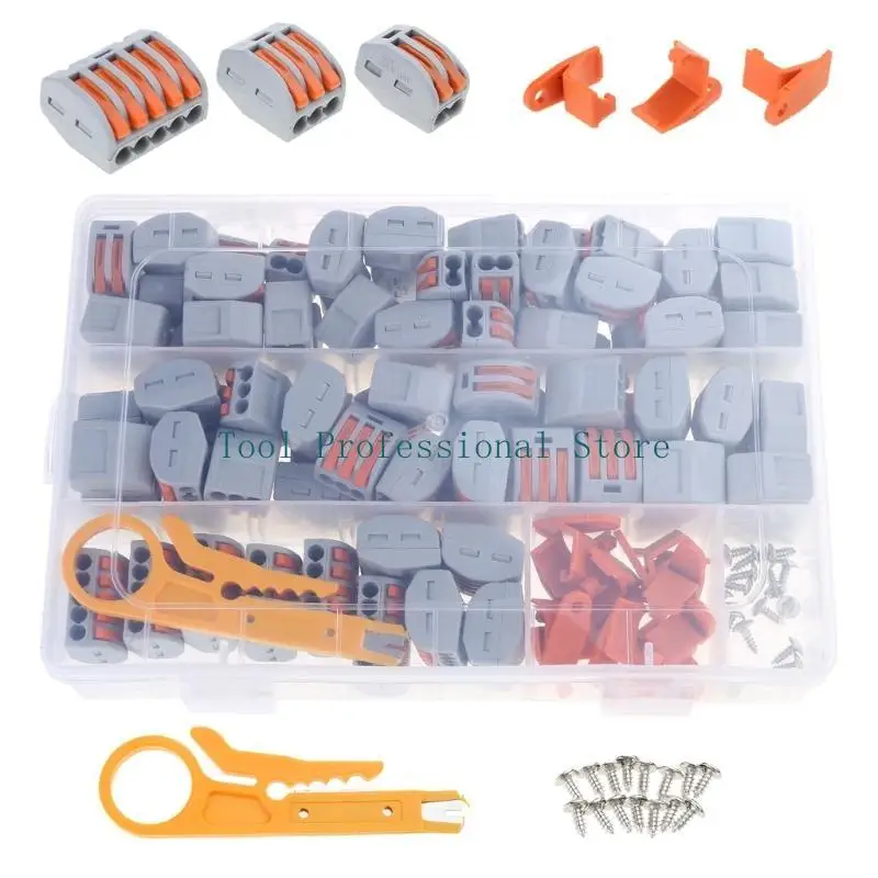 57QF Splicing Connector Assortment Wire   Splices Connector Set Quick Connect Wire Terminals set Electrical Connector Blocks set
