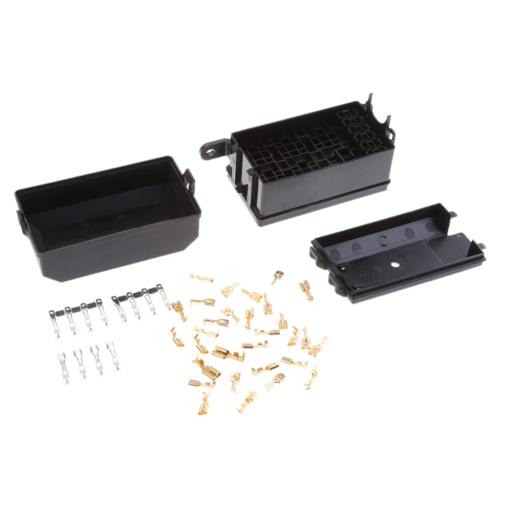 

5 Way Blade Fuse Relay Box Waterproof 6 Relay Plastic Holder Automotive Circuit Protection Tool for Car and Boat