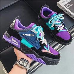 Fashion Chunky Mix Color Men's Skateboard Shoes Breathable Men Designer Shoes Comfortable Anti-slip Mens Skateboarding Sneakers