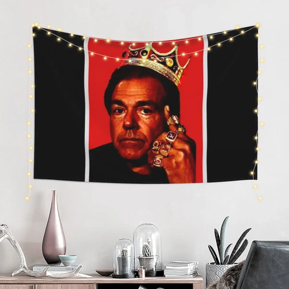 Nick Saban Rings Tapestry Home Decoration Accessories Cute Room Things Things To The Room Decoration Wall Tapestry