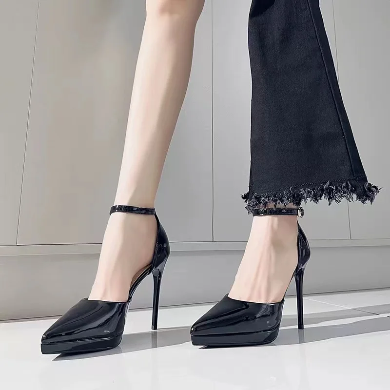 

Elegant Summer High Heels Women's Fashionable Comfortable Single Shoes Thin Heel High-End Sensation Waterproof Platform