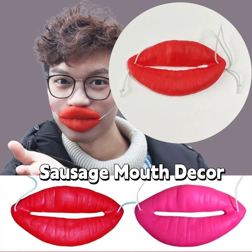 Novelty Thick Big Mouth Lips Props Prank Items Costume Parties Big Lips Prank Toys Funny Funny Facial Cover Valentine's Day