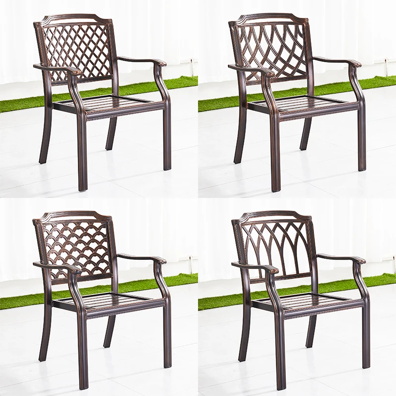 Outdoor cast aluminum  Leisure chairs Courtyard villa  Outdoor stalls Table and chair kits Balcony