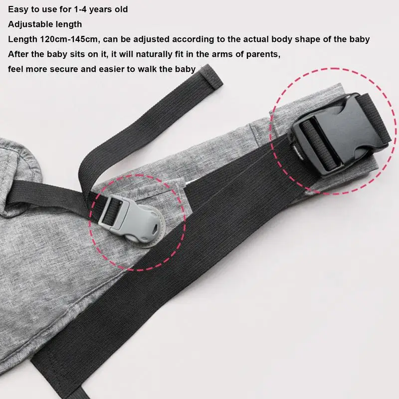 Portable Baby Carrier Adjustable Baby Holding Strap Cotton Material Baby Carrying Tool for Camping Car Travel Picnic and Home