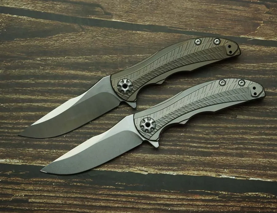 New 0609 0609BRZ Folding Knife Mark 20CV Blade Titanium Alloy Handle Ceramic Bearing Outdoor Camping Hunting Survival EDC Tool