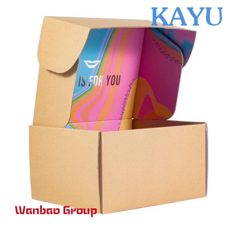 Custom  Printed folding customize colour clothing packing shipping boxes kraft shipping boxes custom logo