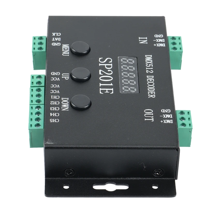 SP201E RGB LED Pixels Strip Controller DMX512 Decoder Supports 3072 Channels, Compatible With A Variety Of Ics