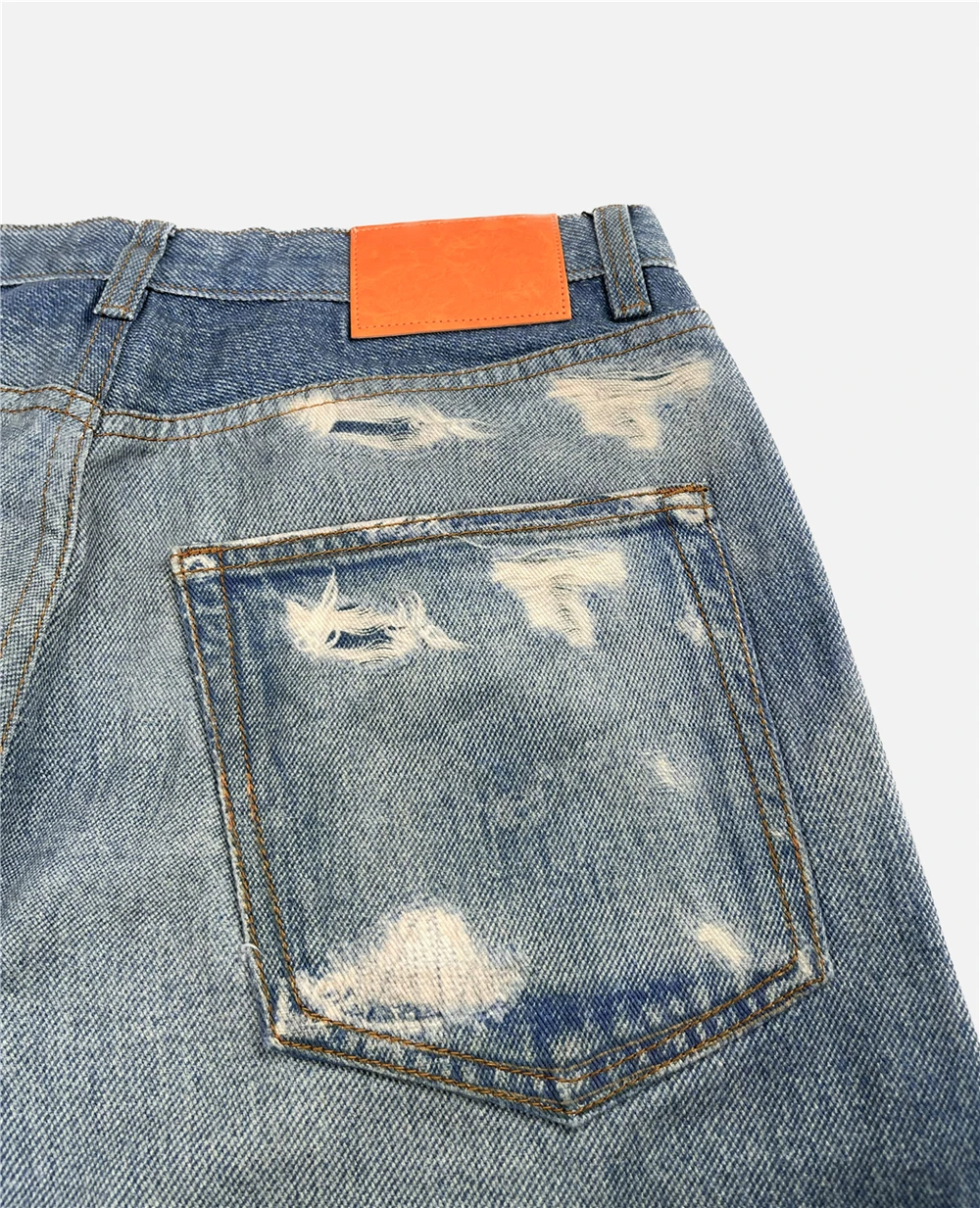 Blauwe Bedrukte Jeans Voor Mannen Grafische Patroon Broek 2024 Vintage Streetwear