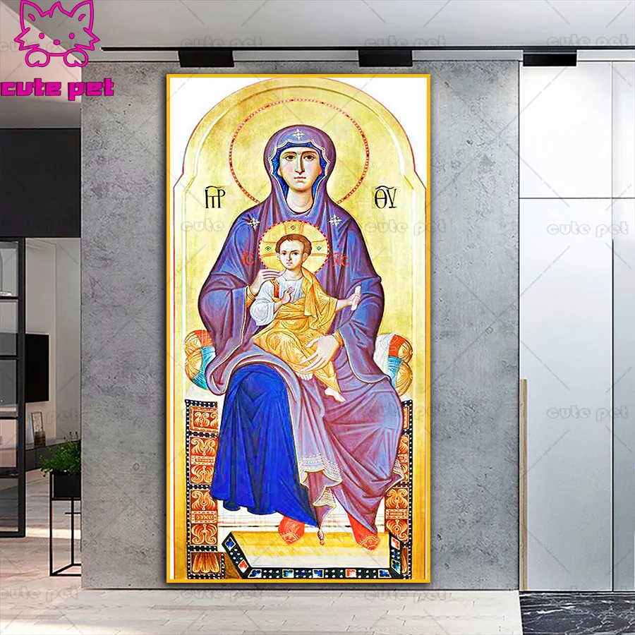 DIY diamond painting Virgin Mary religion Gift Square Diamond Round Diamond 5d full diamond Mosaic Diamond Embroidery puzzle