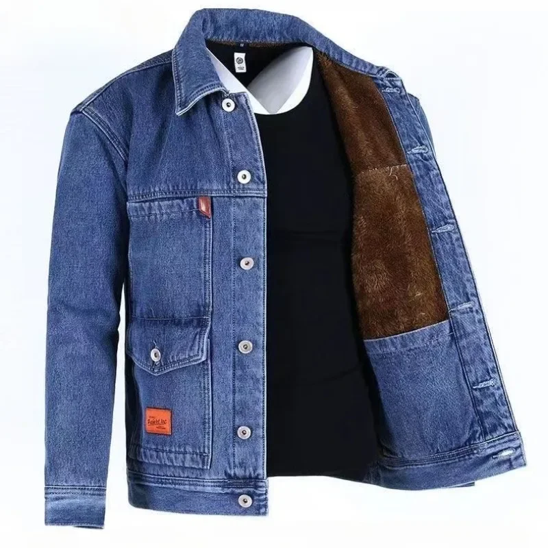 Abrigo vaquero para hombre, chaquetas vaqueras con botones de talla grande para mantener el calor, estética Joker a bordo, entrega rápida, precio bajo, costo de moda L S