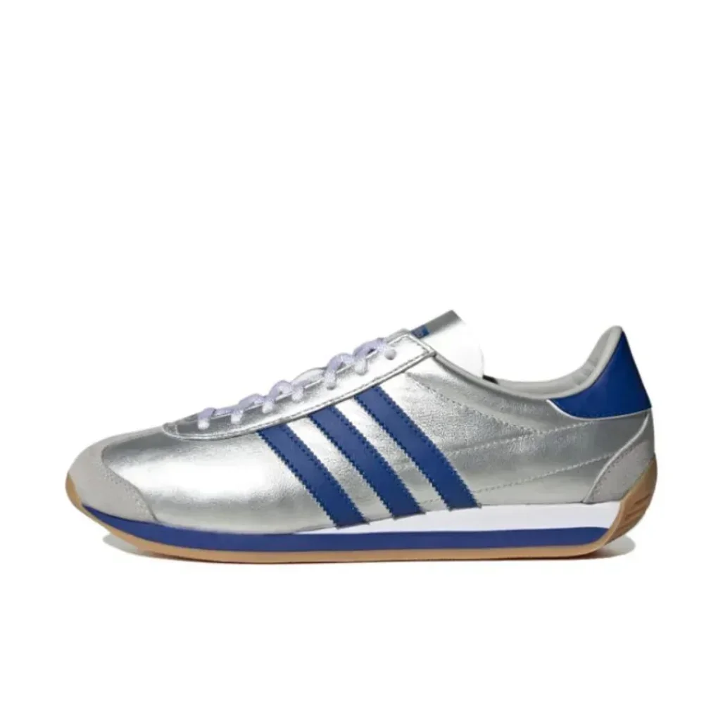 Adidas COUNTRY OG Non-slip, shock-absorbing and abrasion-resistant men's and women's sports and leisure shoes Silver and blue