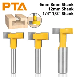 Broca de enrutador de ranurado cónico para fresadora de carpintería, 6MM, 6,35 MM, 8MM, 12MM, 12,7 MM, 27MM, 29MM