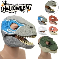 Dinozaura na Halloween maska Horror dinozaur nakrycia głowy Raptor rekwizyty przerażające przyjęcie Halloween dekoracja najlepsze prezenty dla dzieci