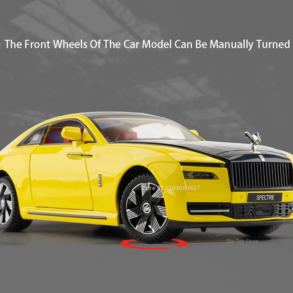 1:24 ロールスロイス スペクター ドーン ミニチュアモデル 合金ダイキャストおもちゃの車 ドアが開く サウンドライト プルバック車両 子供 クリスマスギフト