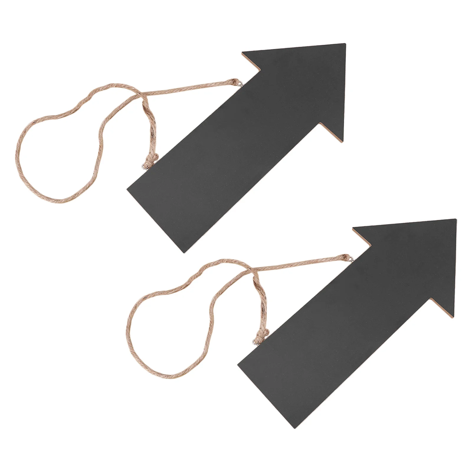 

2Pcs Wood Hanging Chalkboard Arrow Sign Twine Rustic Details Primitive Country Home Decor Housewarming Gift Black