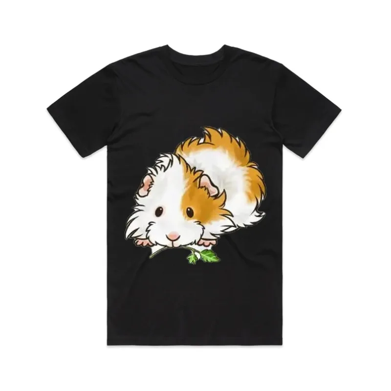 غينيا خنزير المرأة مضحك تي شيرت الصيف قصيرة الأكمام بلايز فتاة تي شيرت الجرافيك Harajuku Kawaii الحيوانات تي شيرت الإناث المألوف