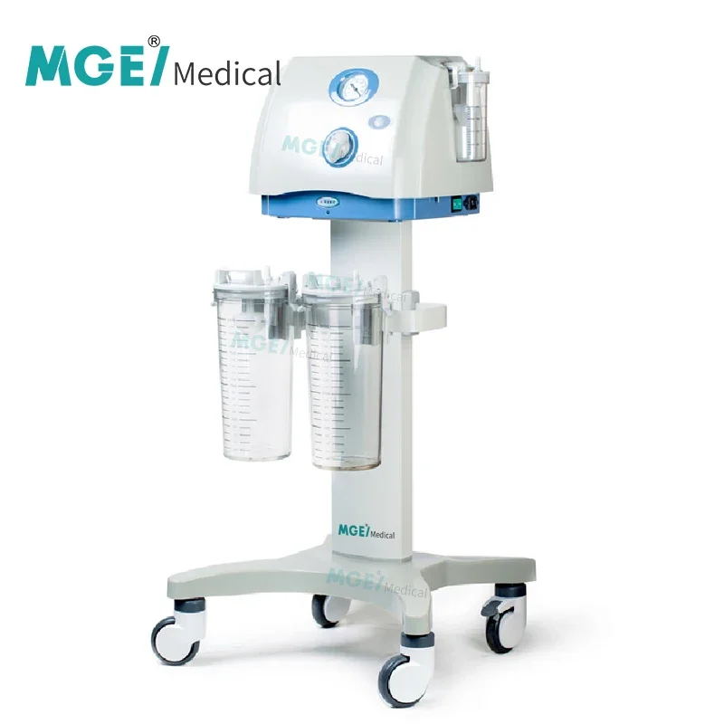 MEDIGE Krankenhaus-Sauggerät mit vertikaler Einheit, mobile chirurgische Wundkraft, elektrische Vakuum-Saugmaschine
