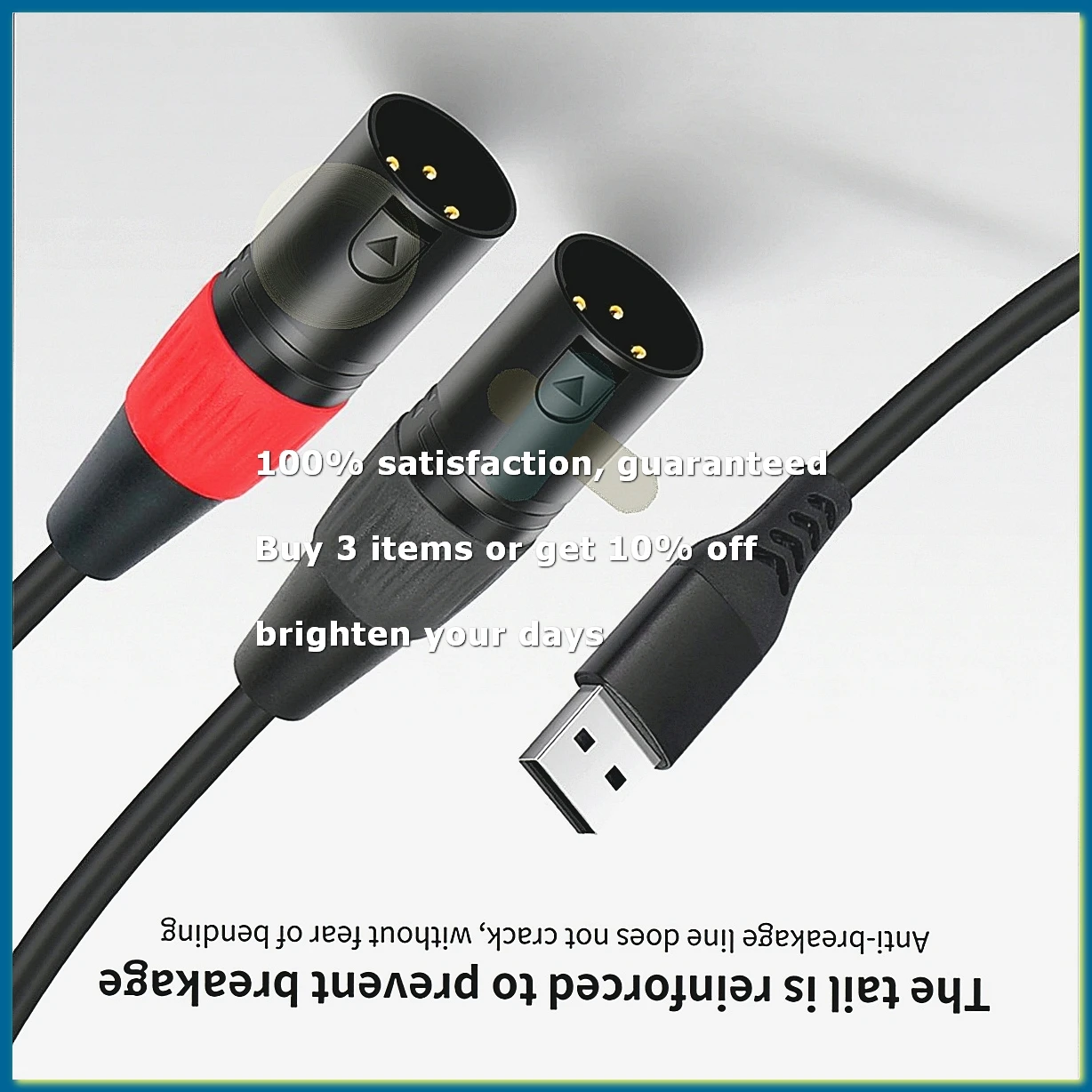 USB to XLR Audio Cable,USB to Dual XLR Male Output Cord,PC USB-Stereo Audio Cable Converter for Amplifier,Speaker 100cm