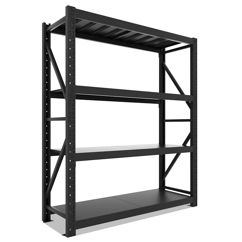 For Wholesale 300kg / Layer 4 Layer Heavy Duty Boltless Shelving Adjustable Metal Garage Storage Rack Stacking Rack