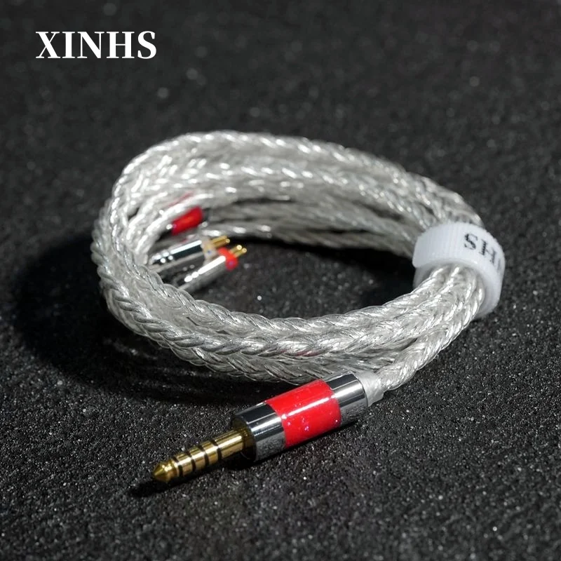 XINHS XH016 6-core monocrystalline copper silver plated palladium HIFI headphone upgrade cable 0.78 2PIN/IE900/MMCX