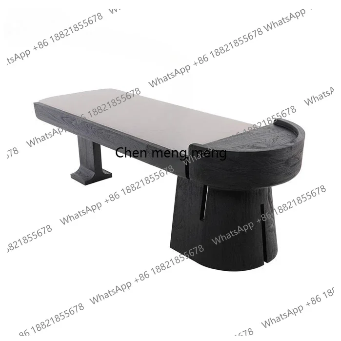 Creative solid wood edge bench, bed and breakfast club art posing sofa stool, entrance stool