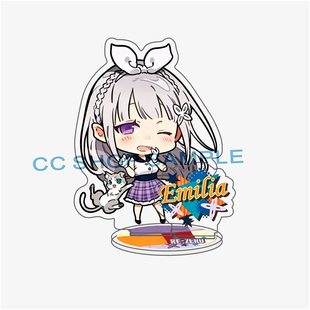 **Vintage Series** Another World Subaru Natsuki & Emilia Acrylic Stand Keychain, Desk Table Decor  Cosplay Prop cos Novelt Gift