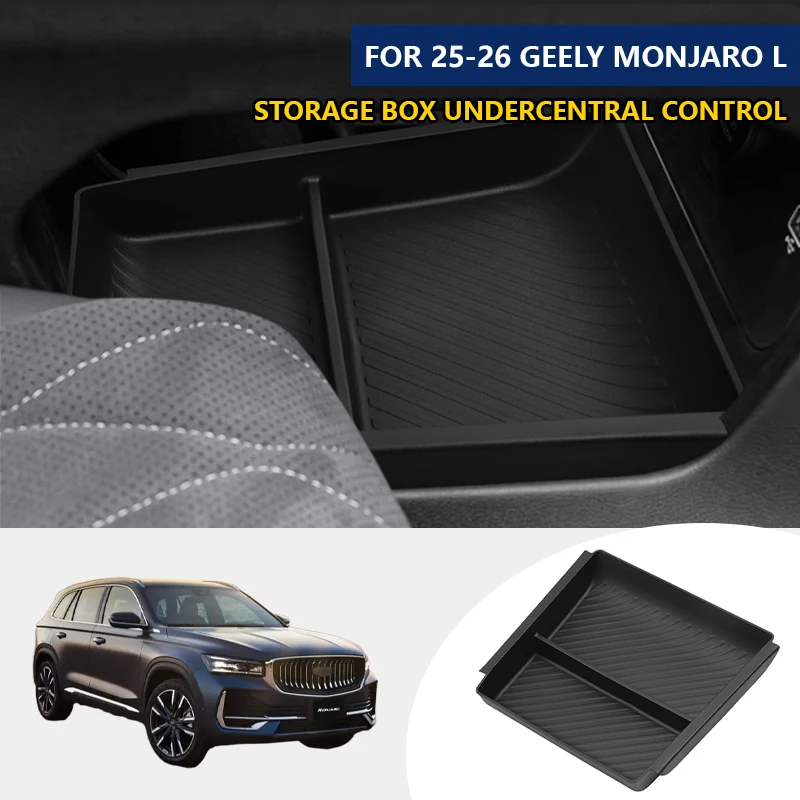 Boîte de rangement pour console centrale inférieure Geely Monjaro 2025-2026, plateau organisateur pour modification intérieure de voiture