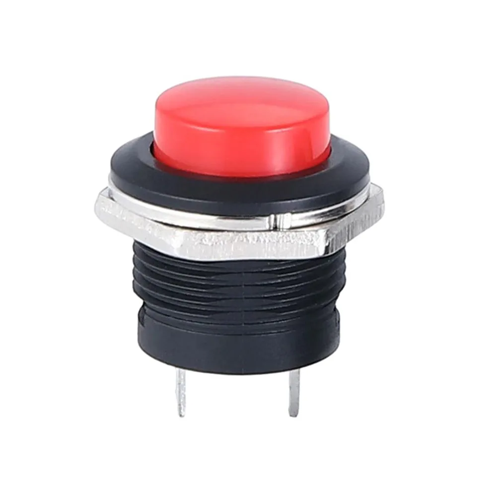 Start Switch Momentary Push Button Switch Round Head ON OFF 2 Key Switches Waterproof Power Reset Non-locking Switch 16mm