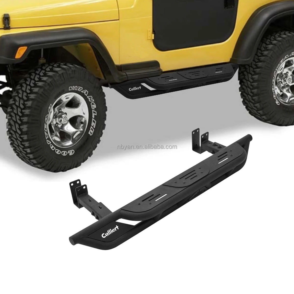 

Для Jeep Wrangler TJ 1997-2006 годов, двухдверные подножки с болтами, прочная боковая ступенька из текстурированной черной стали
